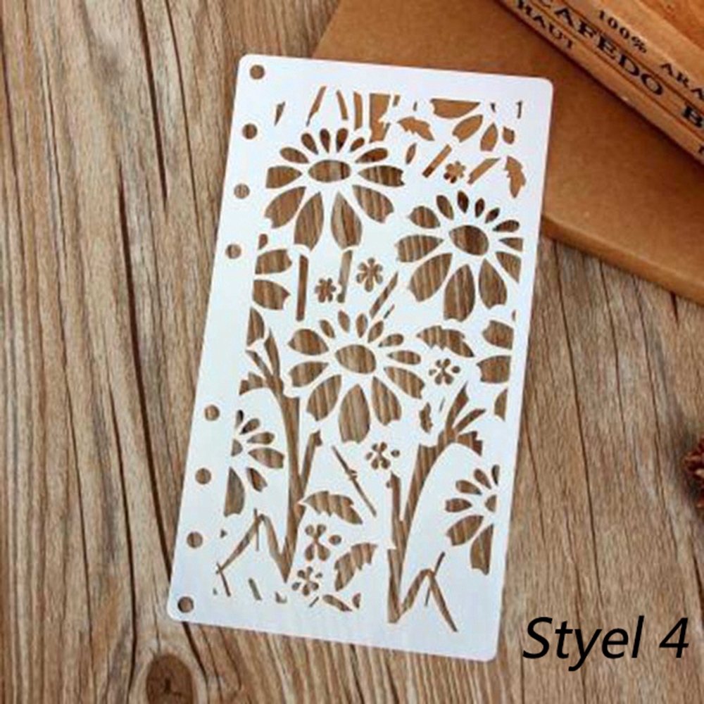 Khuôn vẽ bằng nhựa kích cỡ A6 cho trang trí nhật ký DIY