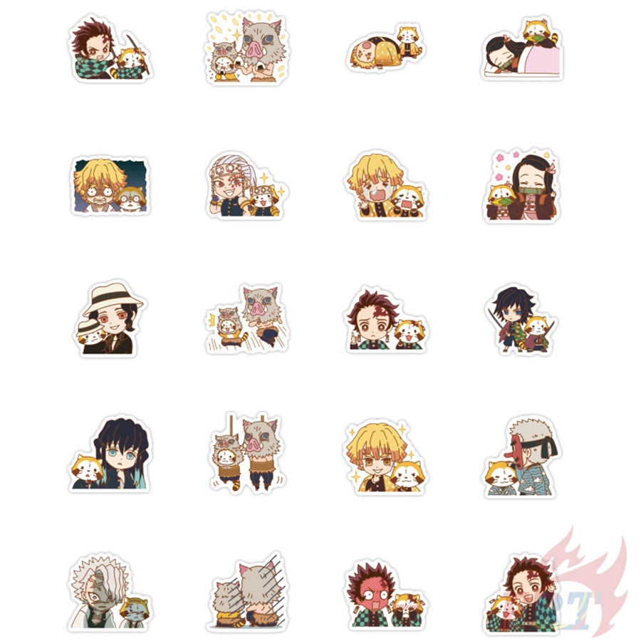 ❉ Demon Slayer Q-1 Anime Stickers ❉ 40Pcs/Set DIY Decals Stickers for Album Diary Laptop Scrapbooks Skateboard