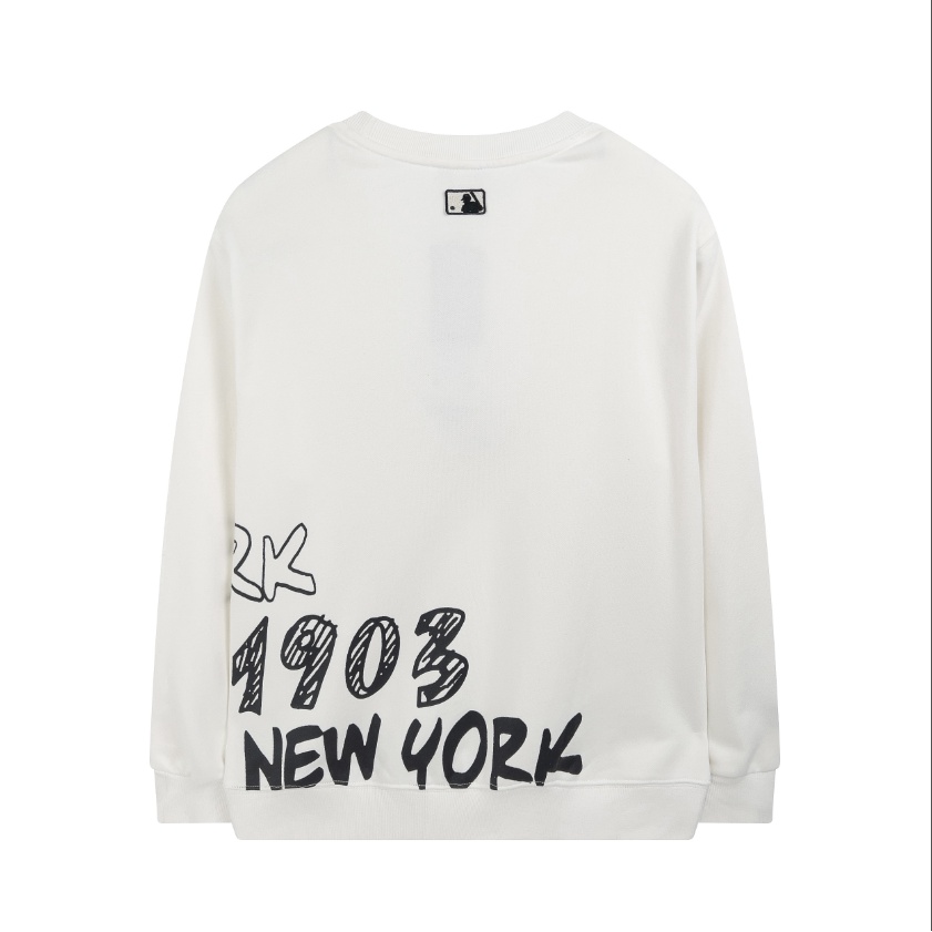 Hàng Spot! Áo Sweater Tay Dài In Logo MLB Kiểu Cổ Điển Cá Tính Cho Nam Và Nữ