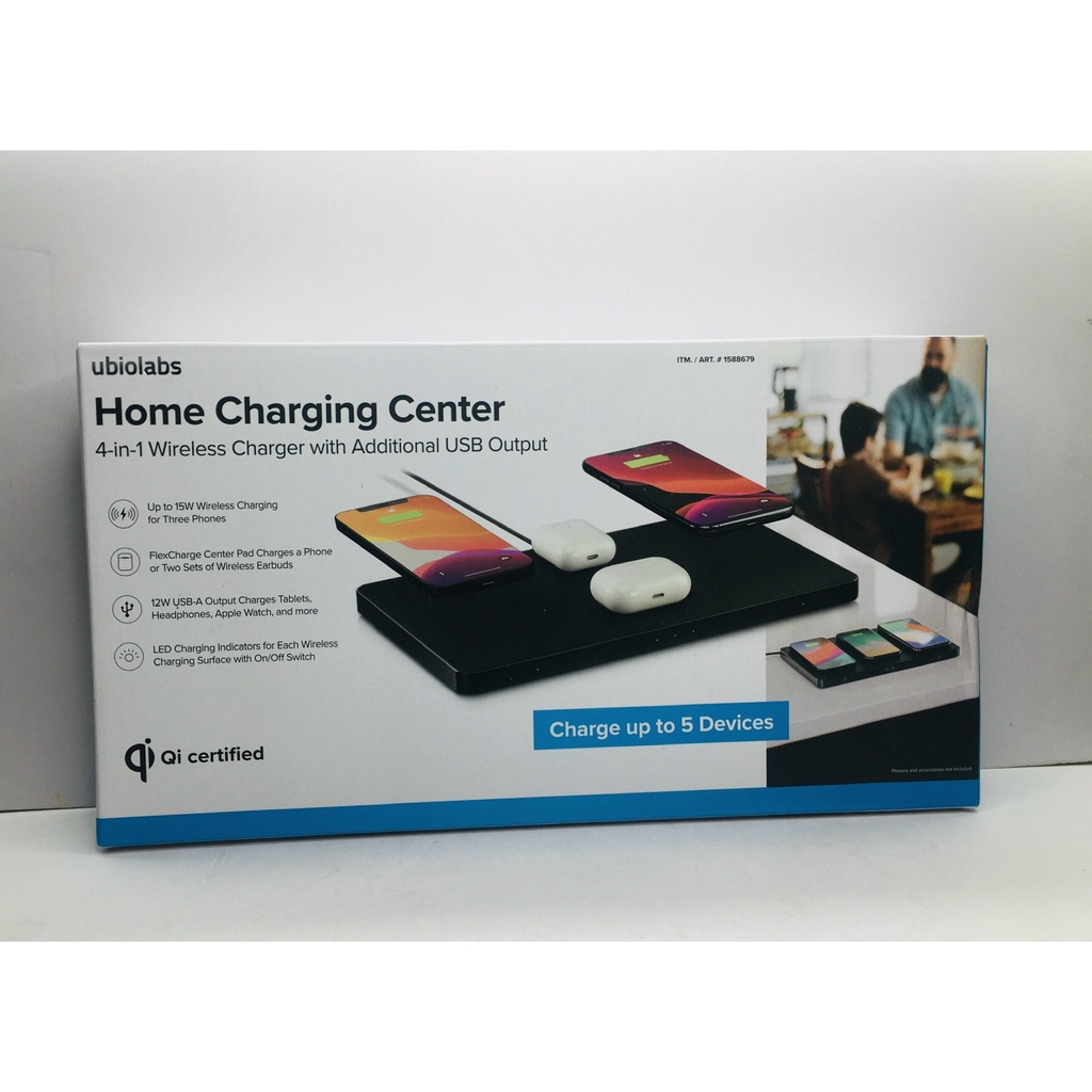Đế sạc Ubiolabs sạc nhiều điện thoại không dây Ubiolabs 4in1 Wireless Charger Home Charging Center