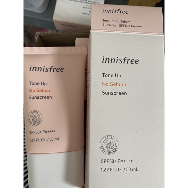 Kem Chống Nắng Innisfree Tone Up No Sebum Sunscreen SPF50 PA+++ Innisfree (50ml)