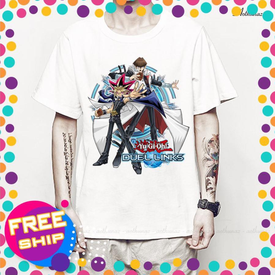 (GIÁ TỐT) Áo thun Anime Game Yugioh Duel Link Yugi Kaiba - Cotton Thái M2357