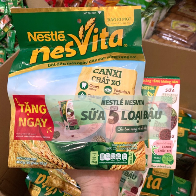 Ngũ Cốc Dinh Dưỡng NesVita Nétle Bổ Sung Canxi Túi 400g