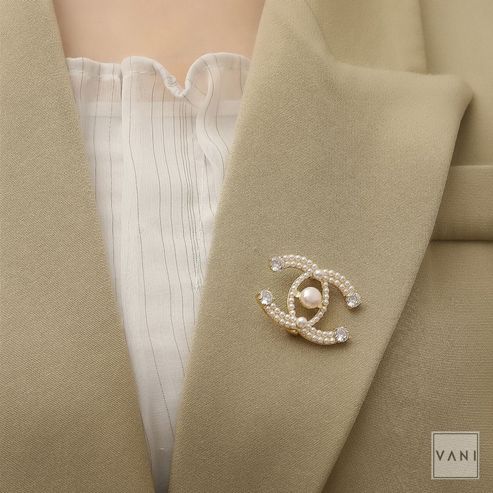 Ghim Cài Áo Vest Chữ X Thương Hiệu - Vani Store