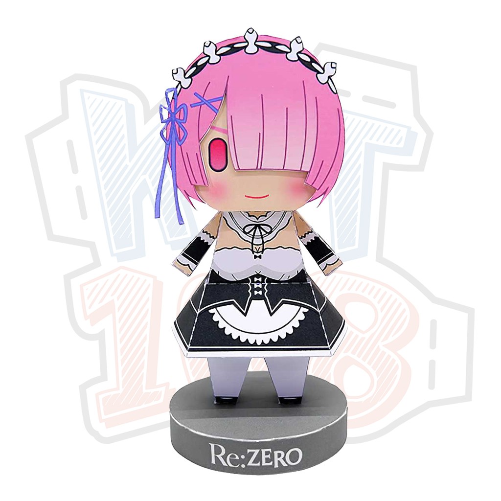 Mô hình giấy Anime Chibi Ram - Re Zero