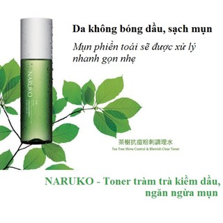 Toner kiềm dầu, ngăn ngừa mụn Naruko tràm trà 150ml
