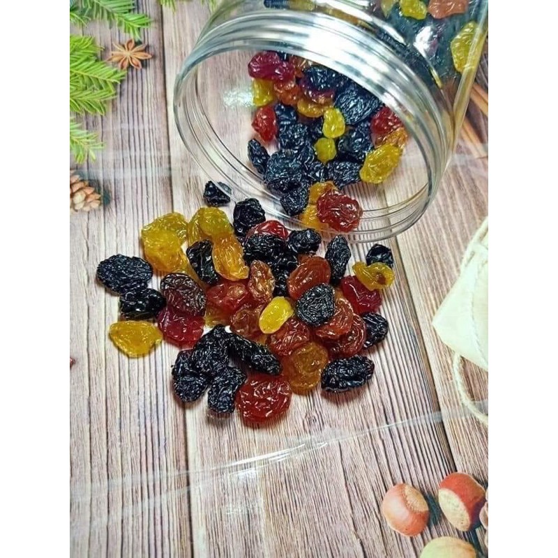 Nho khô Raisins Mỹ mix 3 màu