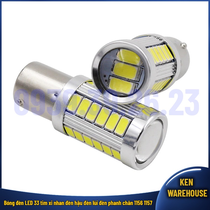 Bóng đèn LED 33 tim chất lượng cao xi nhan đèn hậu đèn lùi đèn phanh chân 1156 1157 cho xe máy, ô tô 12V GIÁ 1 BÓNG