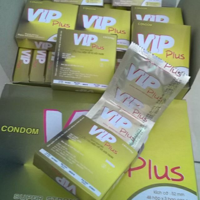 Bao cao su VIP Plus - Chính hãng Hộp 144c