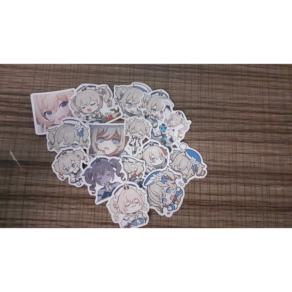 - Set 10/15 Sticker Barbara hình dán chibi genshin trang trí vali, điện thoại, laptop, .. siêu đẹp