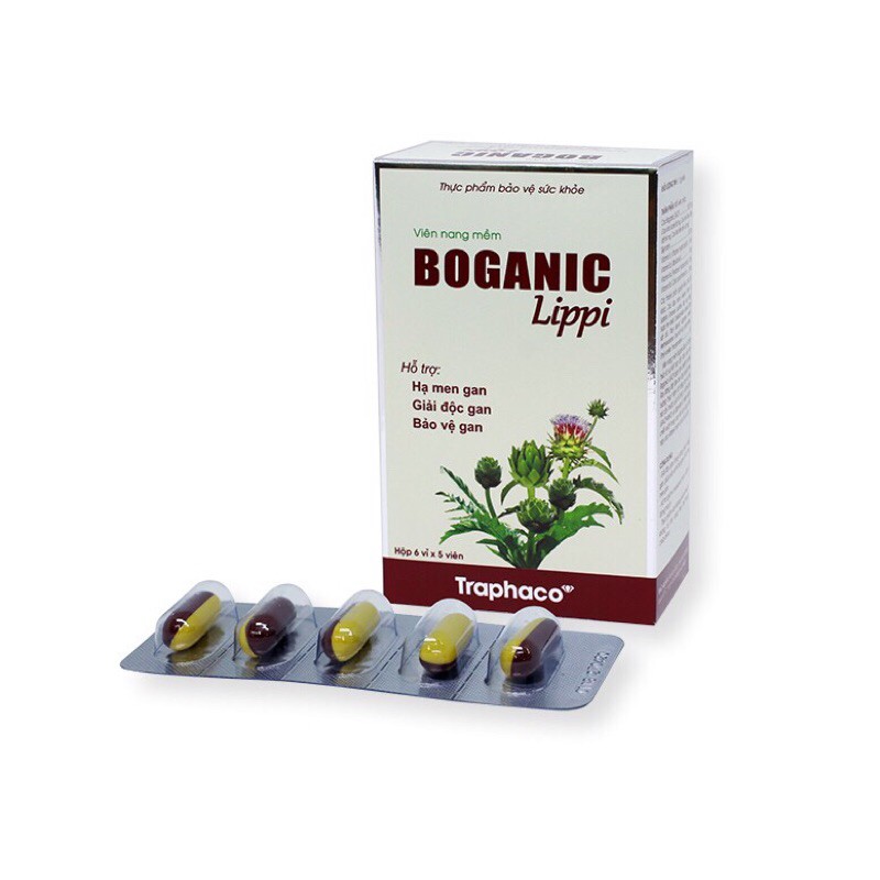 [ CHÍNH HÃNG] Boganic Lippi - giải độc gan, hạ mỡ máu - bảo vệ gan - Chính hãng Traphaco , Hộp 30 viên