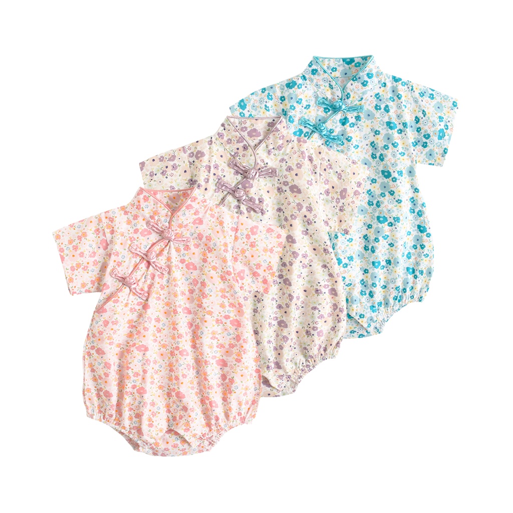 Sanlutoz Summer Flower Baby Girls Bodysuits Cotton Princess