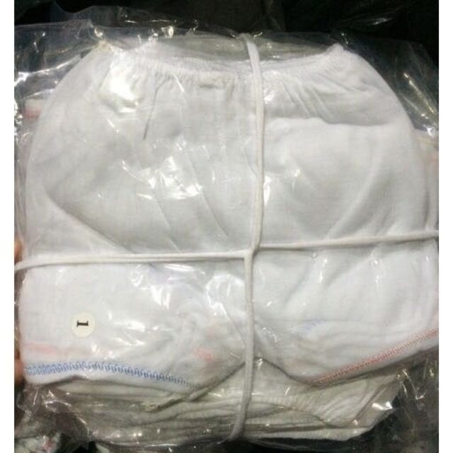 Set 10 quần ngắn trắng mỏng cho bé ss đến 10kg