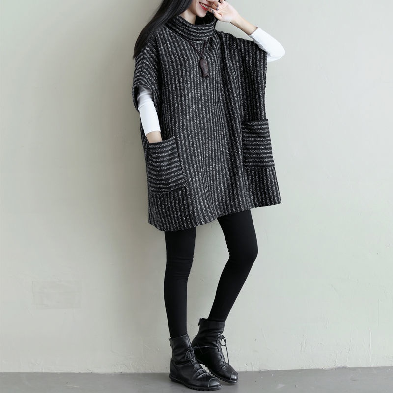 MỚI Áo sweater dệt kim cổ cao size lớn MM200
 | BigBuy360 - bigbuy360.vn