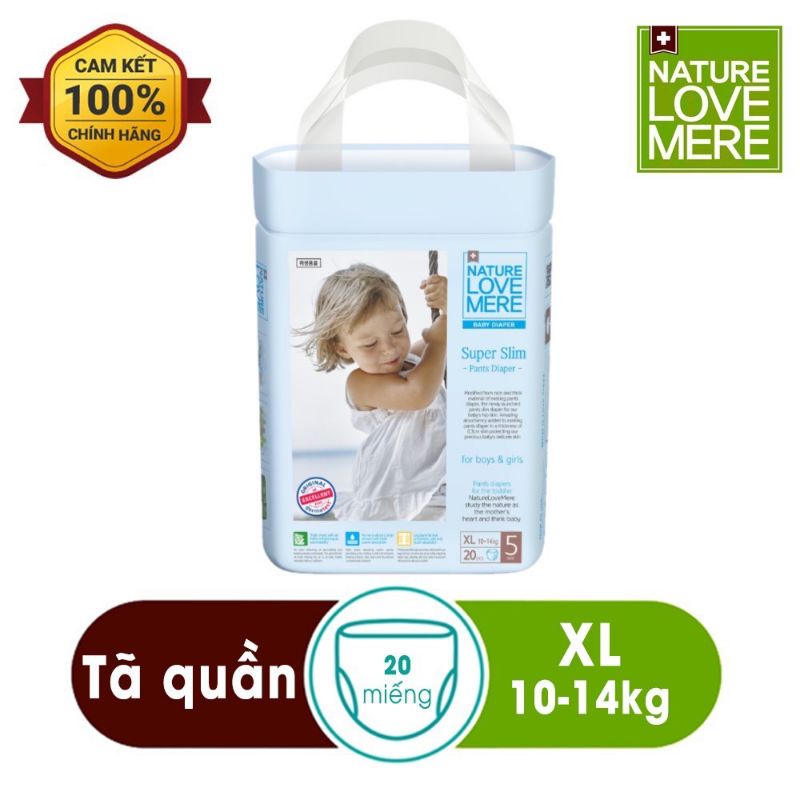 [HCM] Tã/Bỉm Dán/Quần NATURE LOVE MERE đủ size S26/M24/L22 (dán), L22/XL20/XXL18 (quần)
