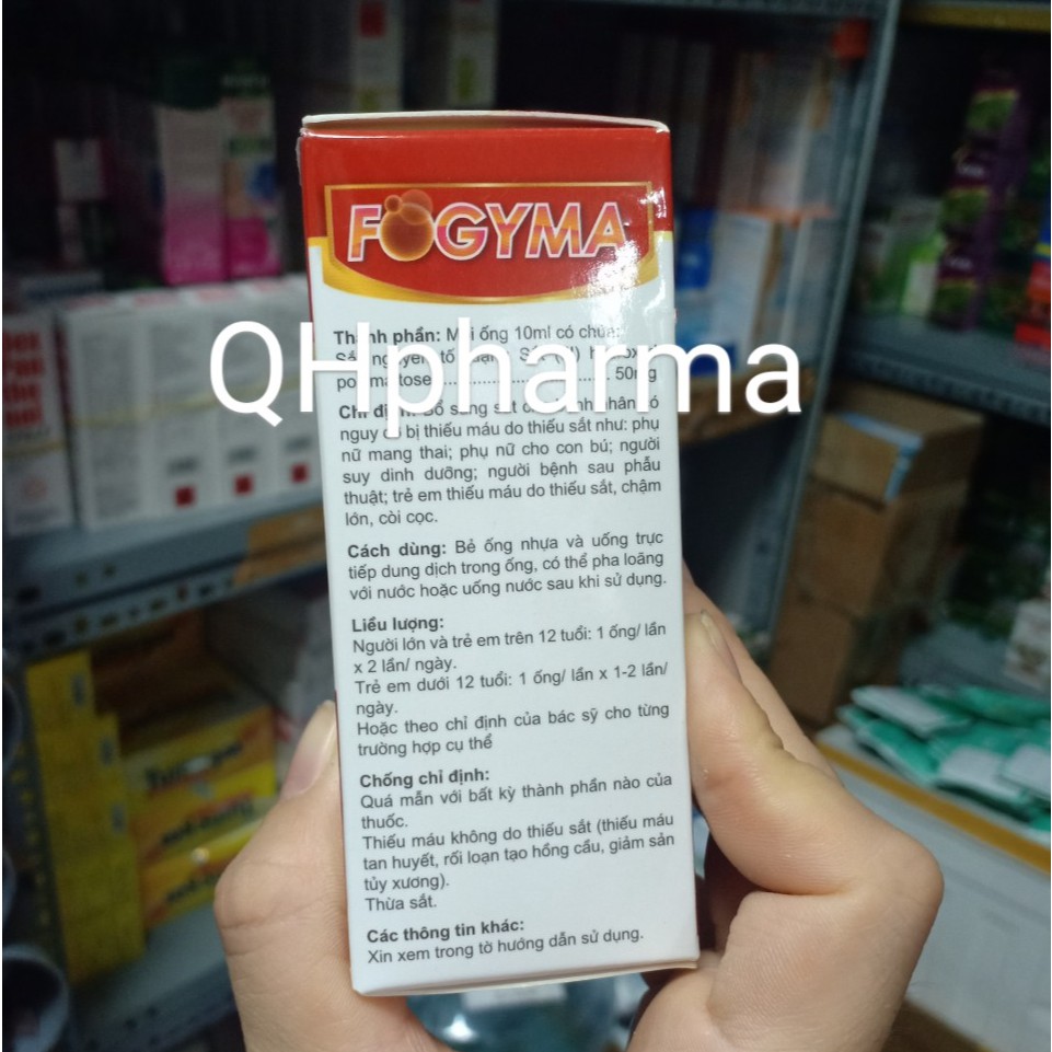 FOGYMA hộp 20 ống giúp bổ sung sắt cho cơ thể