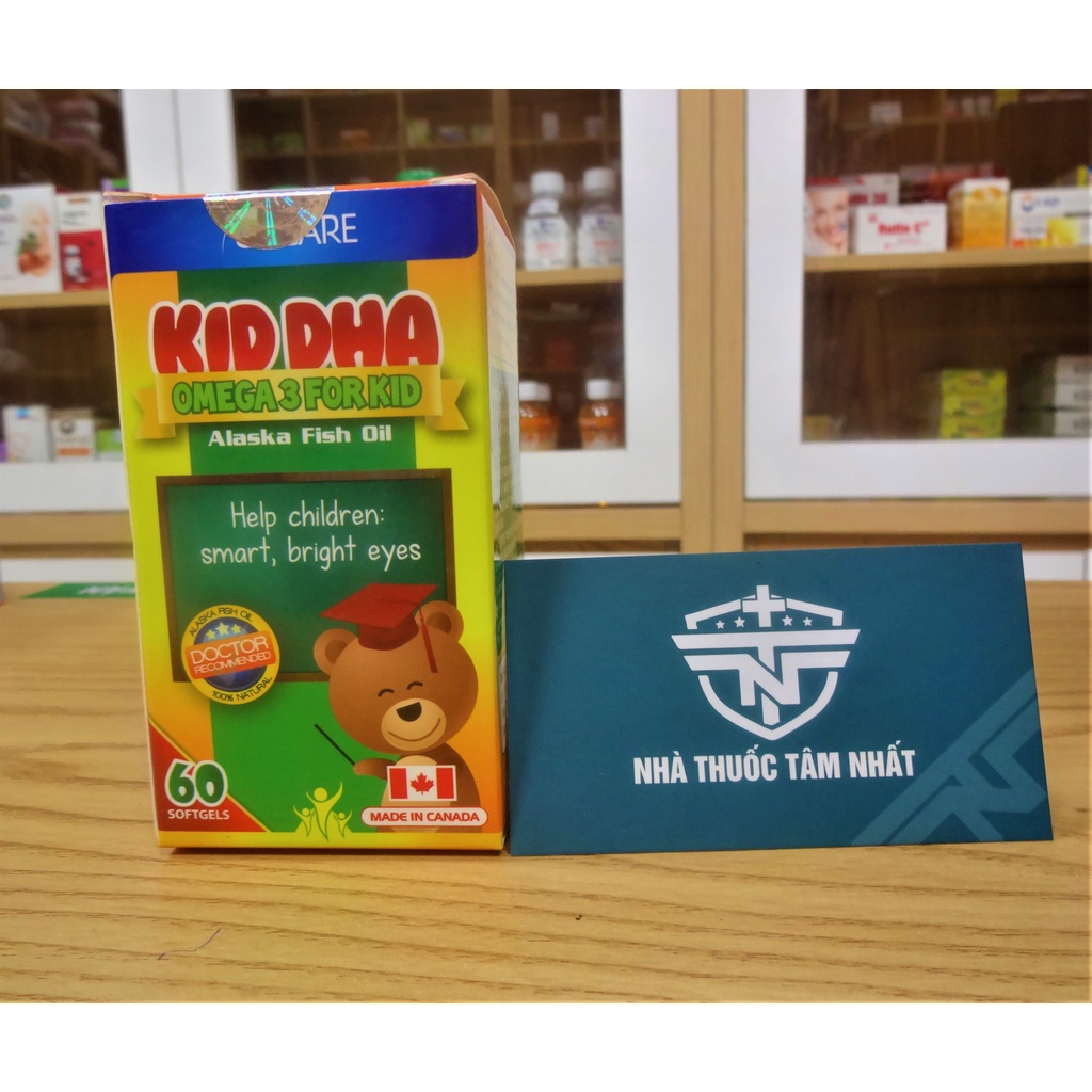 Kid DHA Omega 3 cho bé giúp phát triển trí não, mắt sáng khỏe Giúp bé tăng khả năng tập trung Hỗ trợ phát triển thị lực.