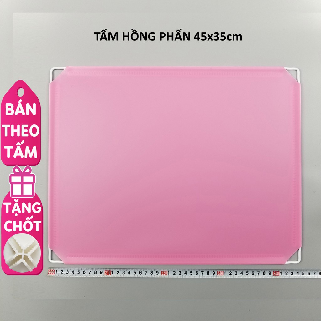 Tấm Ghép Nhựa (nhiều màu) 45x35cm Dùng Cho Tủ Ghép, Làm Quây Chuồng Thú Cưng, Chó, Mèo TẶNG Kèm Chốt Nối