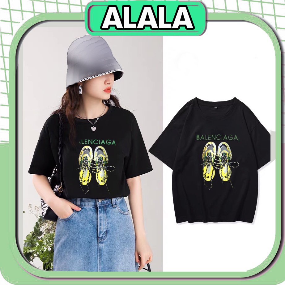 Áo thun in tay lỡ nữ freesize phông form rộng dáng Unisex Áo Phông Nữ In Hình Đôi Giầy