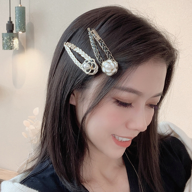 Kẹp tóc BB thiết kế đơn giản phong cách Retro Hàn Quốc cho nữ