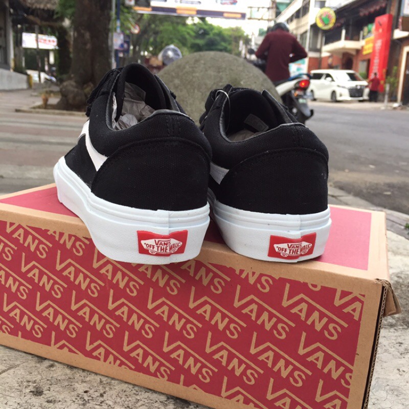 Giày Thể Thao Vans Old Skool V Off The Wall Màu Trắng Đen