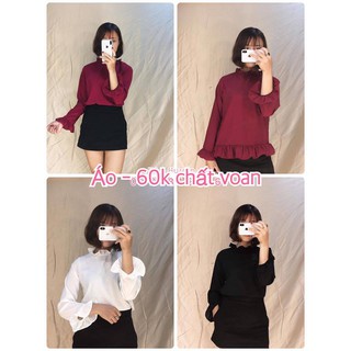 Áo bèo tay loe - ảnh thật