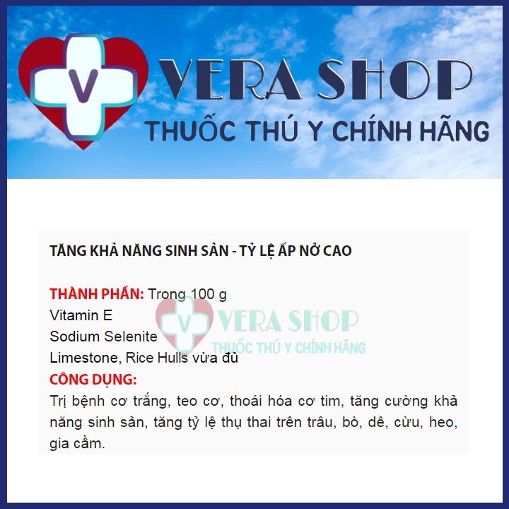 BIO SELEVIT E 100G - Tăng khả năng sinh sản, tỷ lệ ấp nở cao