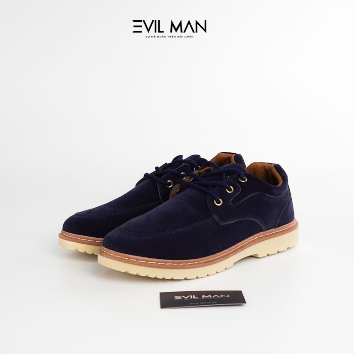 Giày Da Lộn Nam, Giày Da Nam EVIL DUST Bền Đẹp BLUE Full Size - EDBLUE