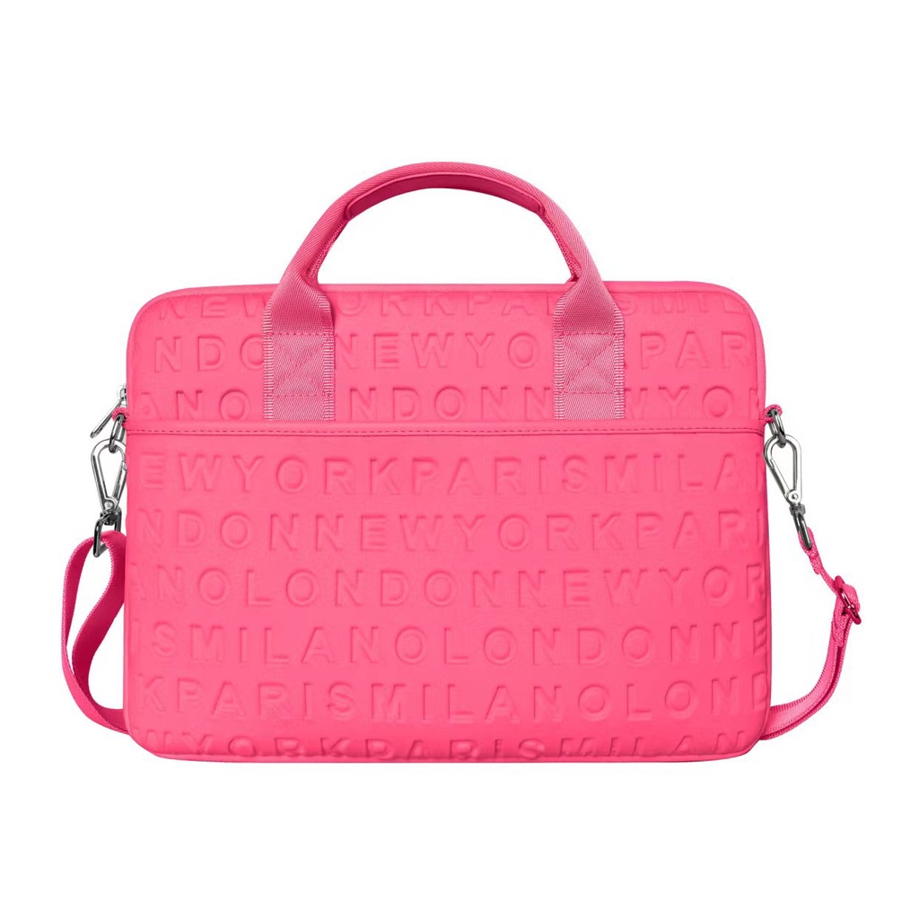 Túi Wiwu Cosmo Slim Case dành cho Laptop/Ultrabook họa tiết khắc nổi chữ cái Alphabet cực độc đáo - Hàng Chính Hãng