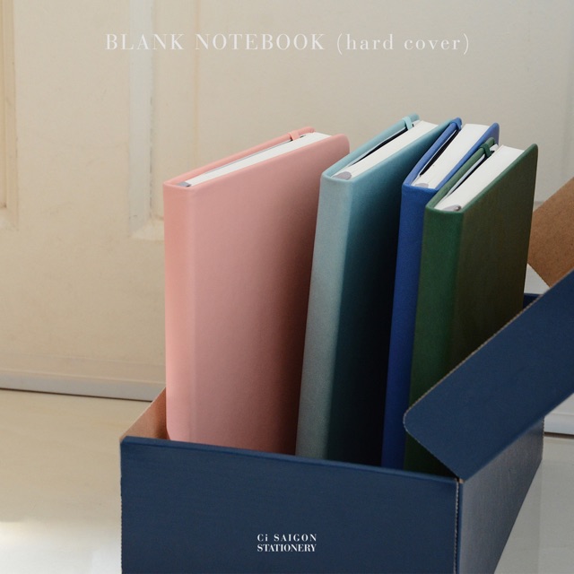 Sổ dán gáy giấy trơn bìa cứng (Blank Notebook - hard cover)
