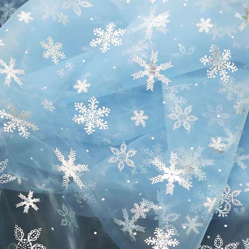 🌲  VẢI VOAN LƯỚI BÔNG TUYẾT 🌲