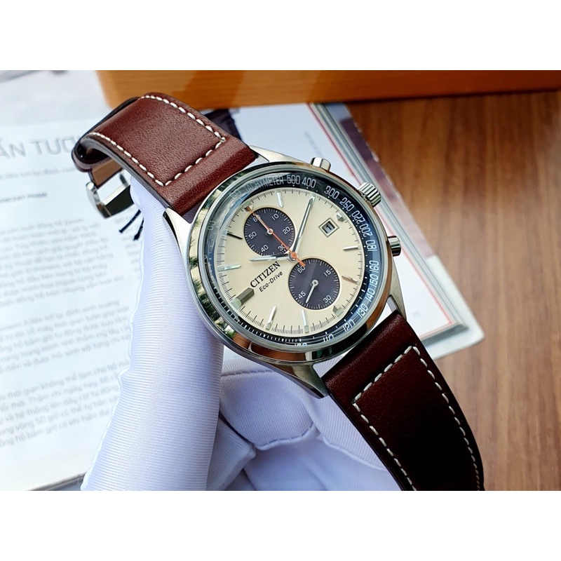 ĐỒNG HỒ NAM CHÍNH HÃNG CITIZEN CA7020-07A. Thiết kế nam tính, mới lạ với dial màu be