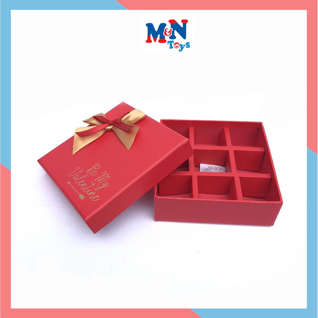 Hộp quà tặng đựng chocolate ngày Valentine kích thước 12x12x4cm