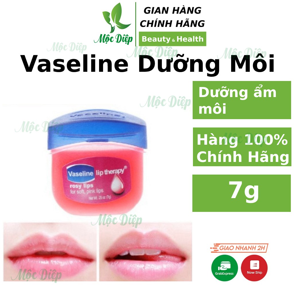 Vaseline dưỡng môi ❤️Chính hãng 👍kem dưỡng ẩm môi chống nẻ, mùi hương nhẹ, vaseline 7g như son dưỡng