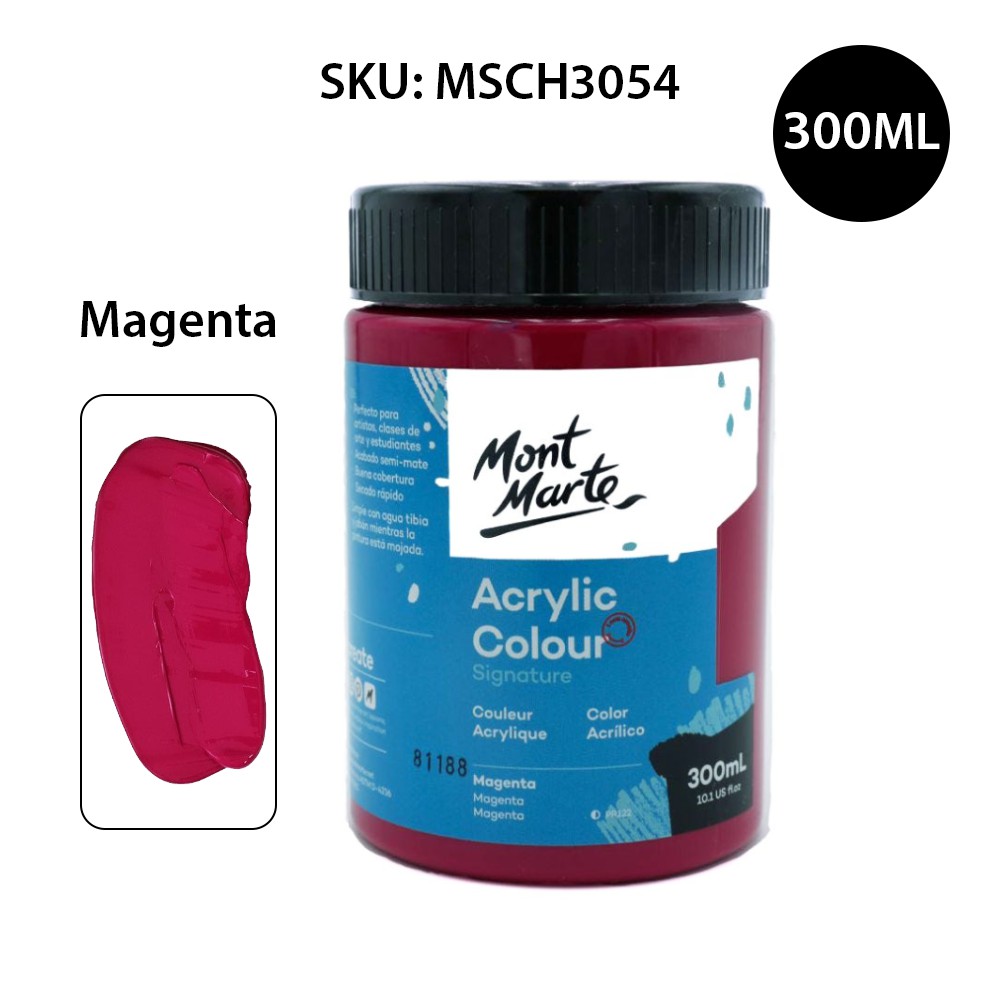 Màu Acrylic Mont Marte 300ml - Magenta - Acrylic Colour Paint Signature 300ml (10.1oz) - MSCH3054