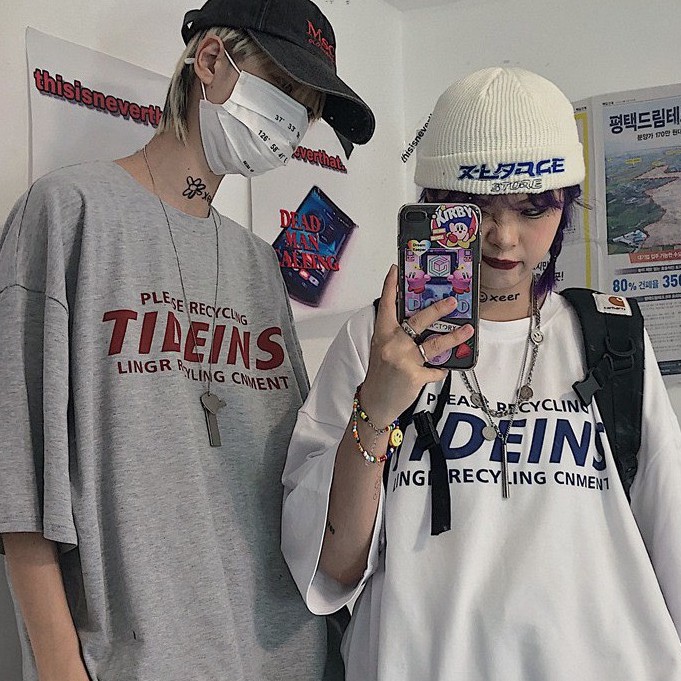 Áo thun unisex tay lỡ form rộng 3159 , áo phông nam nữ form rộng chất cotton mát mịn thấm hút mồ hôi in chữTIDEINS