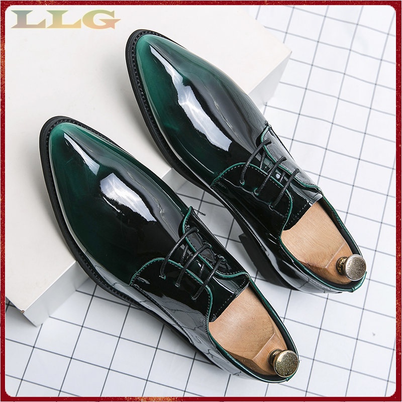 Giày Da Bóng Mũi Nhọn Thời Trang Công Sở Lịch Lãm Cho Nam