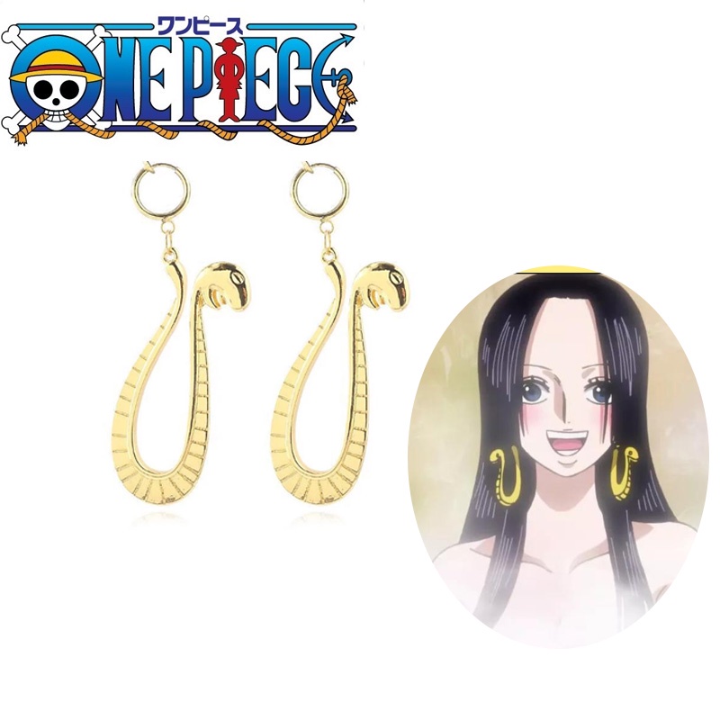 Bông Tai Dạng Kẹp Hình Rắn Anime One Piece Boa Hancock Een Stuk Sauron Quyến Rũ Cho Nữ