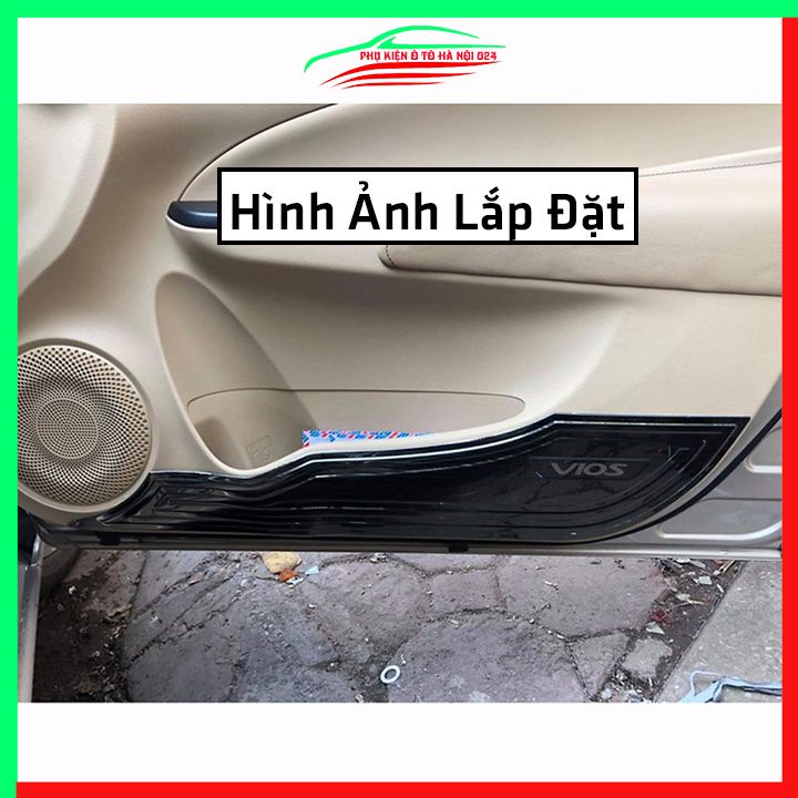 Bộ ốp tapli Vios 2019-2020 vân Titan chống xước va đập khi mở cửa và làm đẹp xe