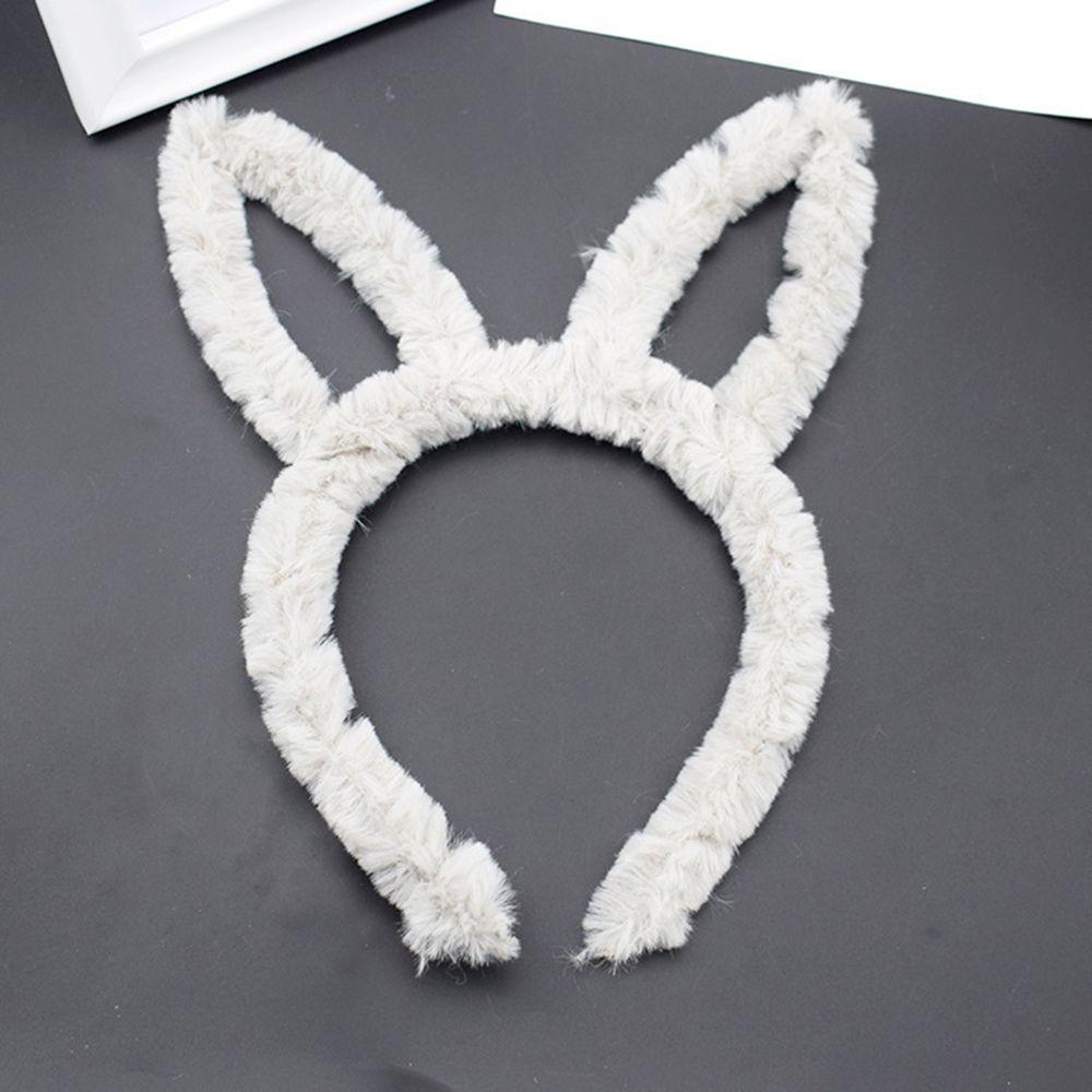 LANSEL Băng Đô Cài Tóc Tai Thỏ Bằng Vải Lông Nhung Phong Cách Hàn Quốc Dễ Thương