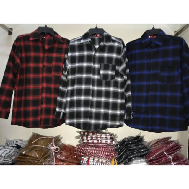Sơ mi caro unisex / sơ mi flannel | BigBuy360 - bigbuy360.vn