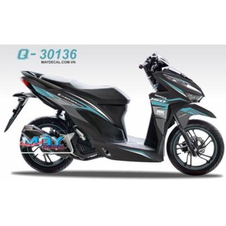 Tem xe vario 150 dán xe đen