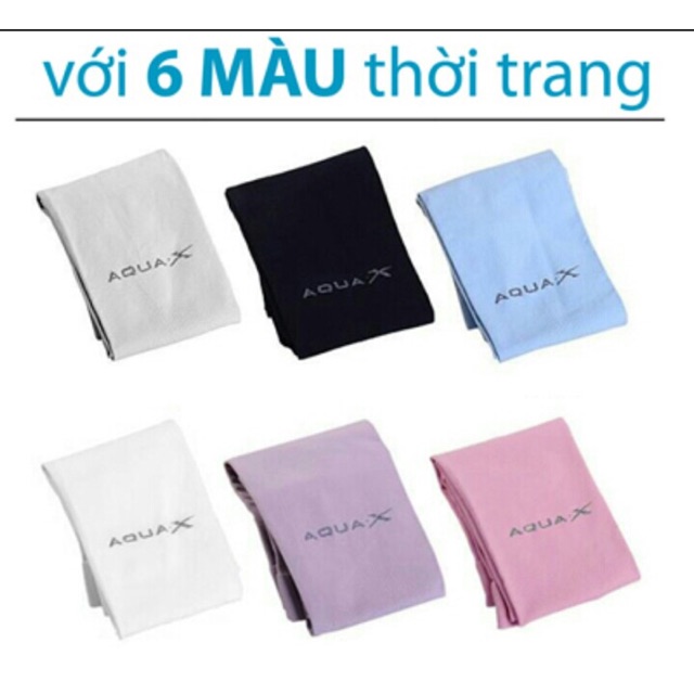 Ống Tay Chống Nắng Aqua X Găng Tay Chống Nắng Không Xỏ Ngón Chất Liệu Thun Lạnh Cotton Co Giãn Tốt
