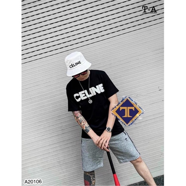 Áo phông Nam Nữ CELIN chữ thêu bông cực đẹp