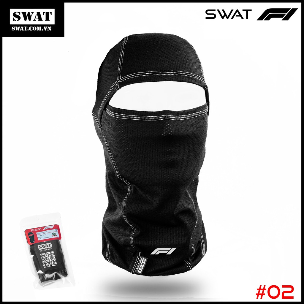 Khăn trùm ninja cao cấp siêu co giãn thoáng khí SWAT F1 ĐEN