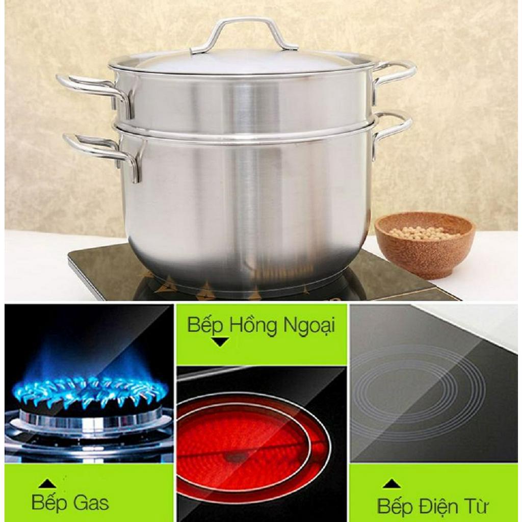 Bộ nồi xửng hấp 3 đáy nắp Inox 430 chất lượng cao Fivestar 26cm/28cm/30cm/32cm
