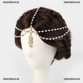 Phụ kiện cài tóc dạng dây xích đính đá thời trang cho nữ