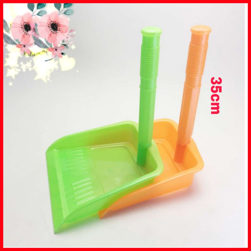 Xúc Rác, Ki Hốt Rác Cán Nhựa Cao 35cm