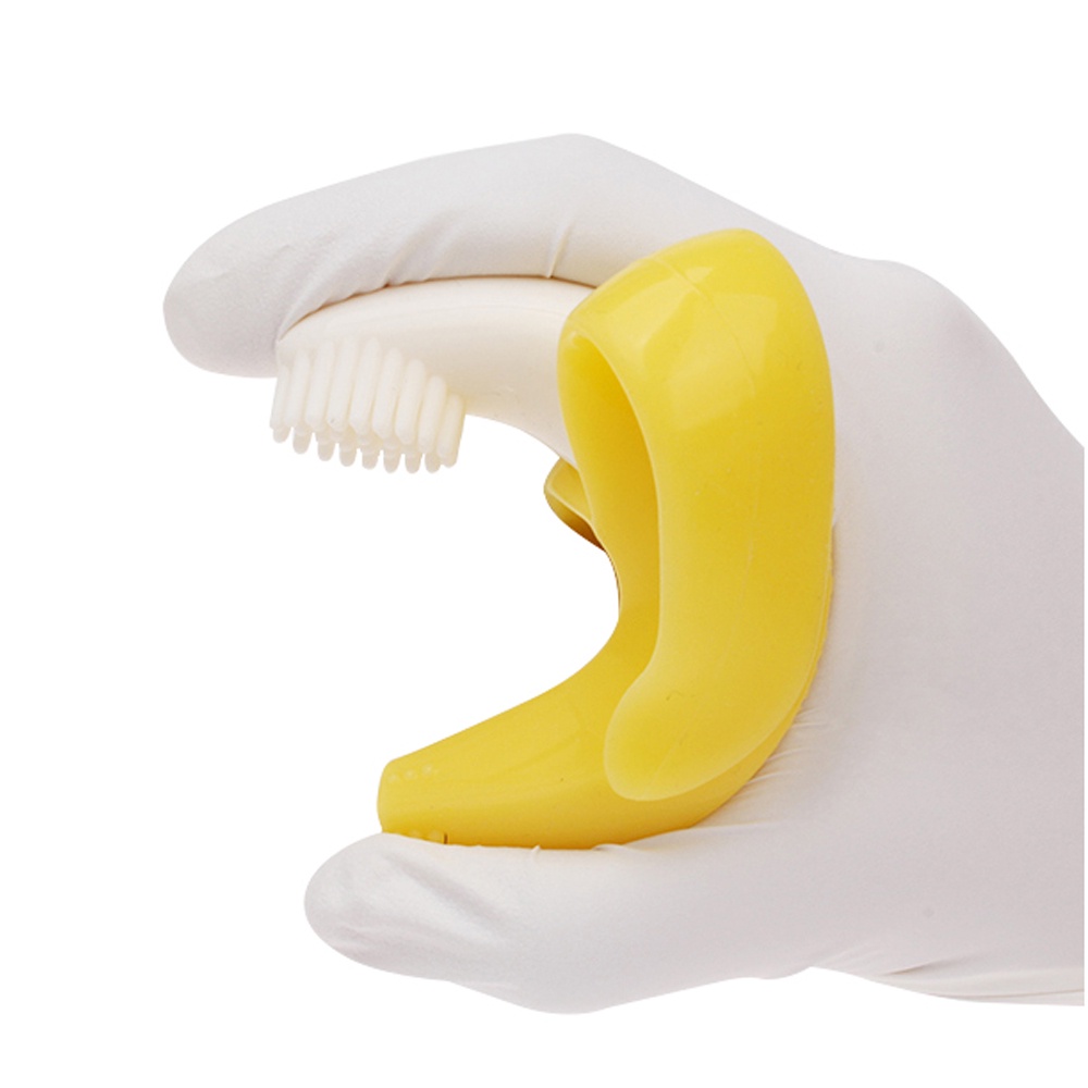 Bàn Chải Đánh Răng Bằng Silicone Không BPA Hình Quả Chuối An Toàn Cho Bé