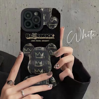 [Uni] Ốp lưng da Iphone Bearbrich đen bảo vệ cam 7plus/8plus/x/xr/xs/11/12/13/14/pro/max/promax